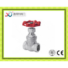 China Fábrica de aço inoxidável CF8 / CF8m Threaded válvula de portão com Ce certificado